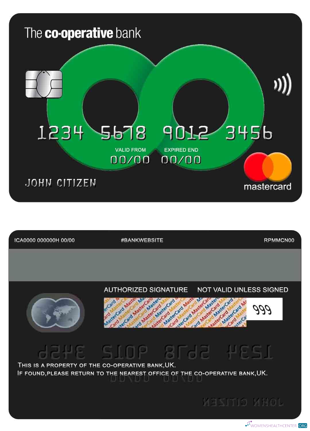 Download United Kingdom The co operative bank mastercard Photoshop template